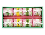 吉野の葛餅風呂敷包み４色詰合せ57g ×8個入り