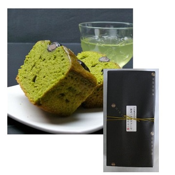 丹波黒豆入り抹茶パウンドケーキ